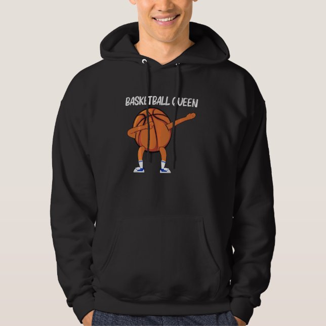 Cool Basketball Art For Women Mum Dabbing Ball Tea Hoodie (Front)