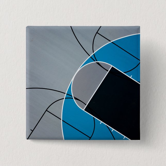 Cool Basketball Artwork 15 Cm Square Badge (Front)