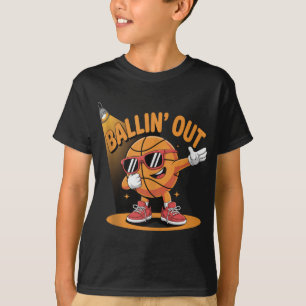 Cool Basketball Character With Shades Street Style T-Shirt