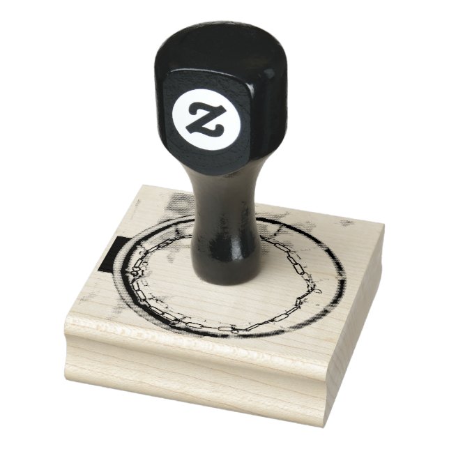 Cool Basketball Design Rubber Stamp (Stamp)