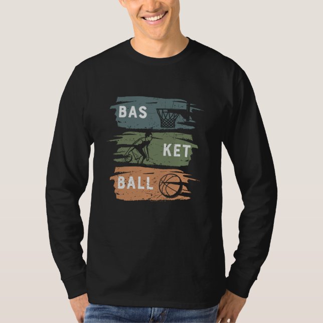 Cool Basketball Design with 3 colours T-Shirt (Front)