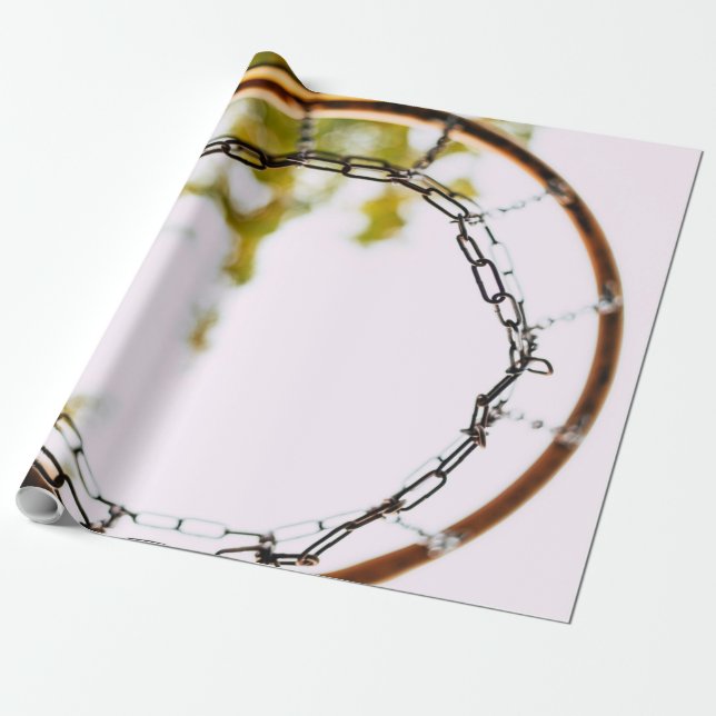 Cool Basketball Design Wrapping Paper (Unrolled)
