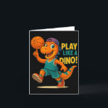 Cool Basketball Dinosaur Player Funny Sports Dino Card<br><div class="desc">Cool Basketball Dinosaur Player Funny Sports Dino Slam Dunk Premium</div>