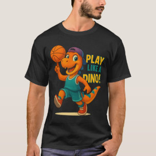 Cool Basketball Dinosaur Player Funny Sports Dino T-Shirt