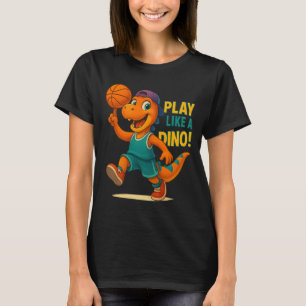Cool Basketball Dinosaur Player Funny Sports Dino T-Shirt