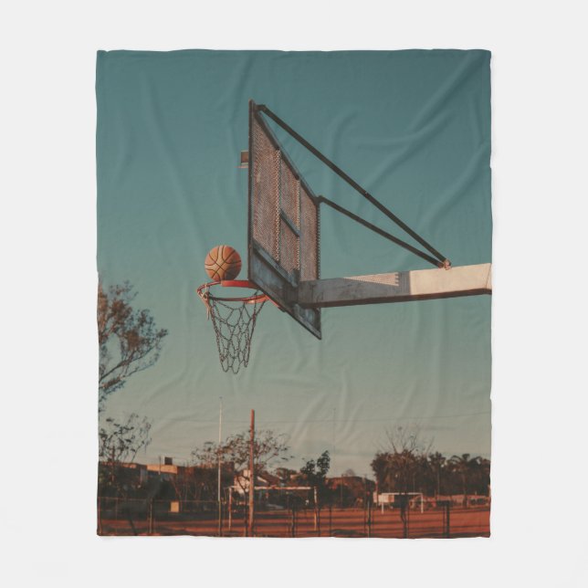 Cool Basketball Fleece Blanket (Front)