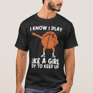 Cool Basketball For Girls Kids Dabbing Ball Team S T-Shirt