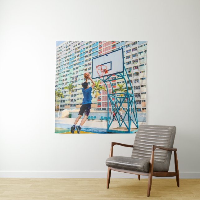 Cool Basketball Gift Tapestry (In Situ)