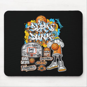 Cool Basketball Graffiti Style Illustration Graphi Mouse Mat