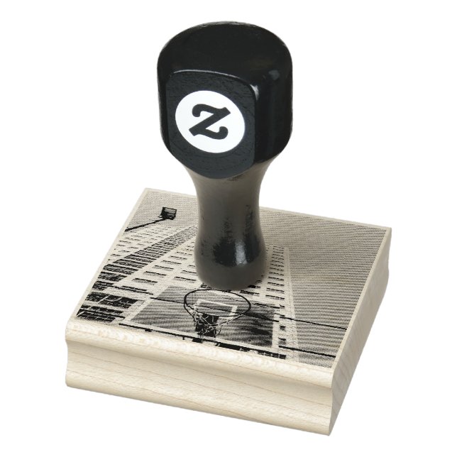 Cool Basketball Hoop Rubber Stamp (Stamp)
