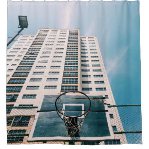 Cool Basketball Hoop Shower Curtain