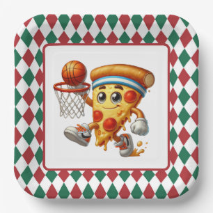 Cool Basketball pizza party  Paper Plate