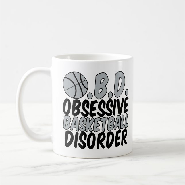 Cool Basketball Player Humour Black Grey Kids Coffee Mug (Left)
