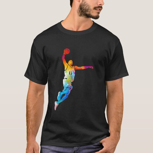Cool Basketball Players Art For Men Women Basketba T-Shirt (Front)
