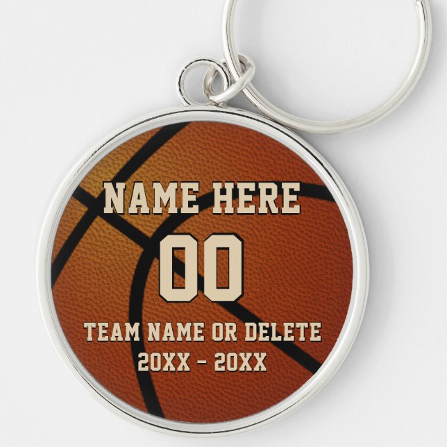 Cool Basketball Senior Night Gifts PERSONALIZED Key Ring (Front)