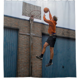 Cool Basketball Shower Curtain