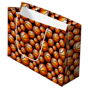 Cool Basketball sports tiled party  Large Gift Bag