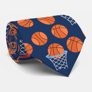 cool Basketball sports tiled pattern Tie
