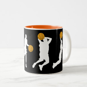 Cool Basketball Theme Gifts For Men Two-Tone Coffee Mug