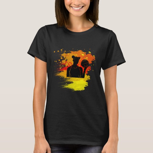 Cool basketball woman  for women and girls T-Shirt (Front)