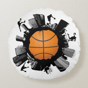 Cool Basketball World Round Cushion