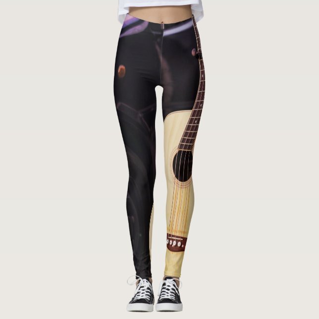 Cool Bass Guitar Leggings (Front)