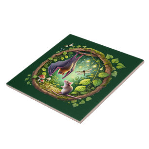 Cool bat mouse lovers tile