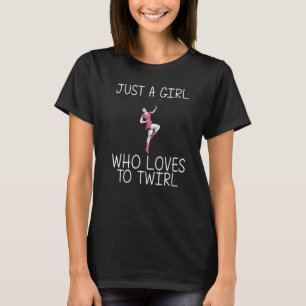 Cool Baton Twirling For Girls Kids Twirler Majoret T-Shirt