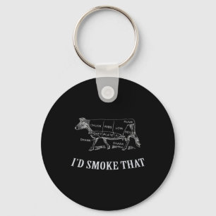 Cool Bbq - I'd Smoke That - Beef Key Ring