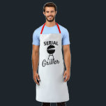 Cool BBQ Lover Griller Funny  Grill Apron<br><div class="desc">Cool BBQ Griller Funny Grill . Unisex Apron Design for Christmas, father's day, birthday gift . Makes excellent griller bbq lover family gift for mum for mother's day or for dad for father's day or other loved ones. Home > Kitchen & Dining > Table & Kitchen Linens > Aprons ....</div>