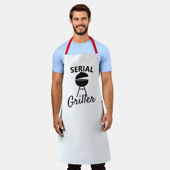 Cool BBQ Lover Griller Funny  Grill Apron (Worn)