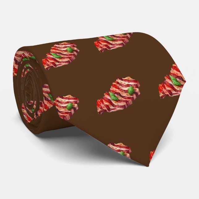 Cool bbq ribs tiled pattern tie (Rolled)
