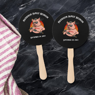 Cool BBQ Themed Family Reunion  Hand Fan