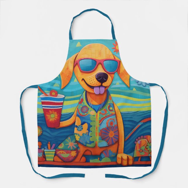 Cool Beach Dog Apron (Front)