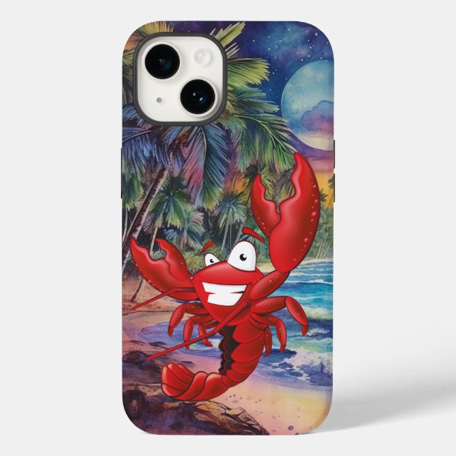 cool beach lobster lovers Case-Mate iPhone case (Back)