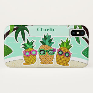 Cool Beach Pineapples custom name phone cases
