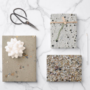 cool beach sand pattern party wrapping paper sheet