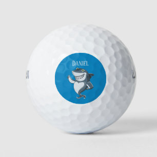 cool beach shark add name Golf Balls