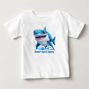 Cool beach shark add text boy baby T-Shirt