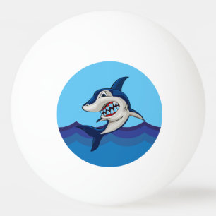 cool beach shark ping pong ball