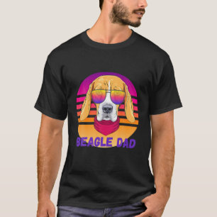 Cool Beagle Dad Dog Head Father's Day T-Shirt