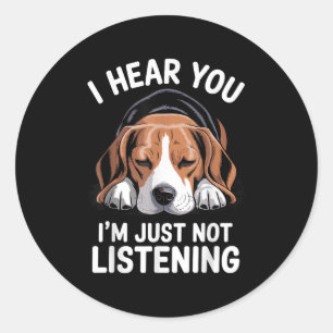 Cool Beagle Design For Men Women Dog Themed Beagle Classic Round Sticker