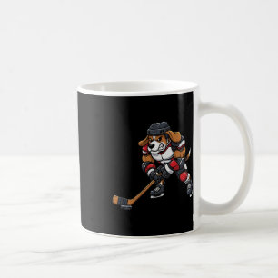 Cool Beagle Dog Ice Hockey Player Team Coffee Mug