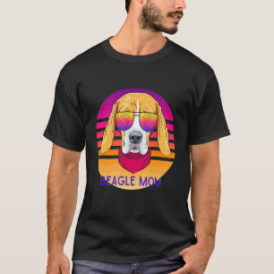 Cool Beagle Mum Dog Head Mother's Day T-Shirt