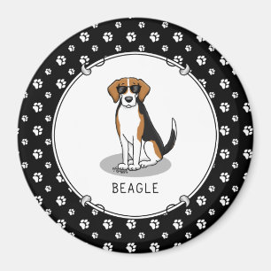 Cool Beagle with Sunglasses (tri color 3) Funny Magnet