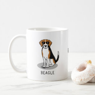 Cool Beagle with Sunglasses (tri colour 3) Funny Coffee Mug
