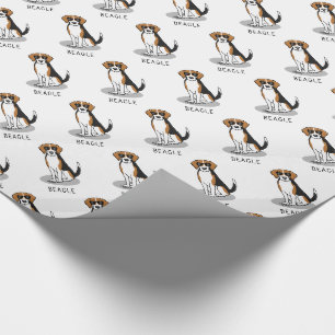 Cool Beagle with Sunglasses (tri colour 3) Funny Wrapping Paper