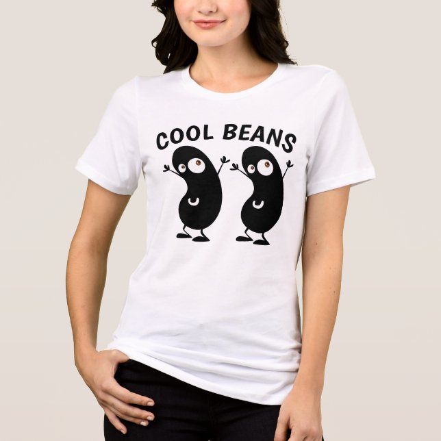 COOL BEANS COFFEE T-SHRT Tri-Blend SHIRT (Front)