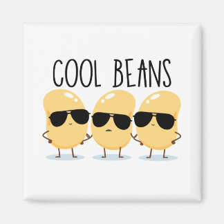 Cool Beans Funny Cute Beans with Sunglasses Magnet