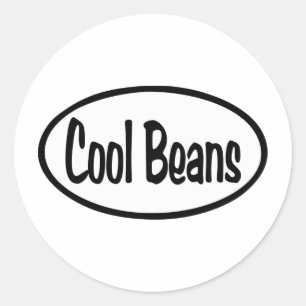 Cool Beans Oval Classic Round Sticker